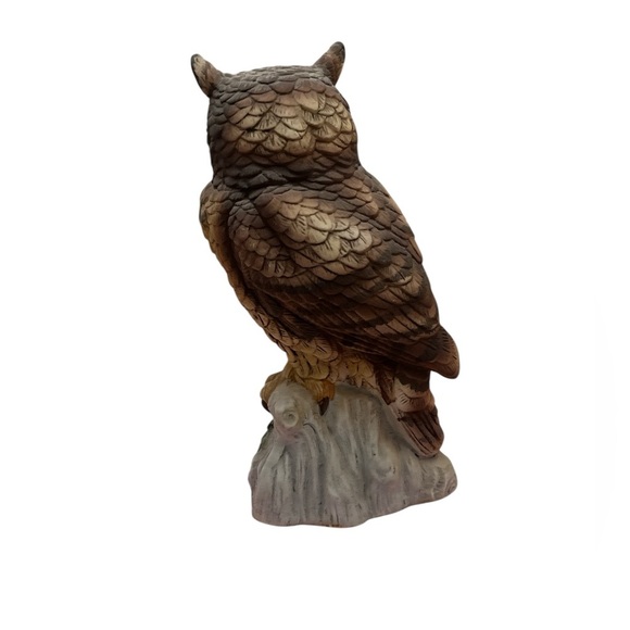 Andrea By Sadek Horned Owl Porcelain Collectible Figurine - Picture 5 of 6